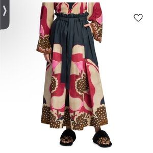 LA DoubleJ Sardegna Skirt in 100% cotton poplin navy blue print